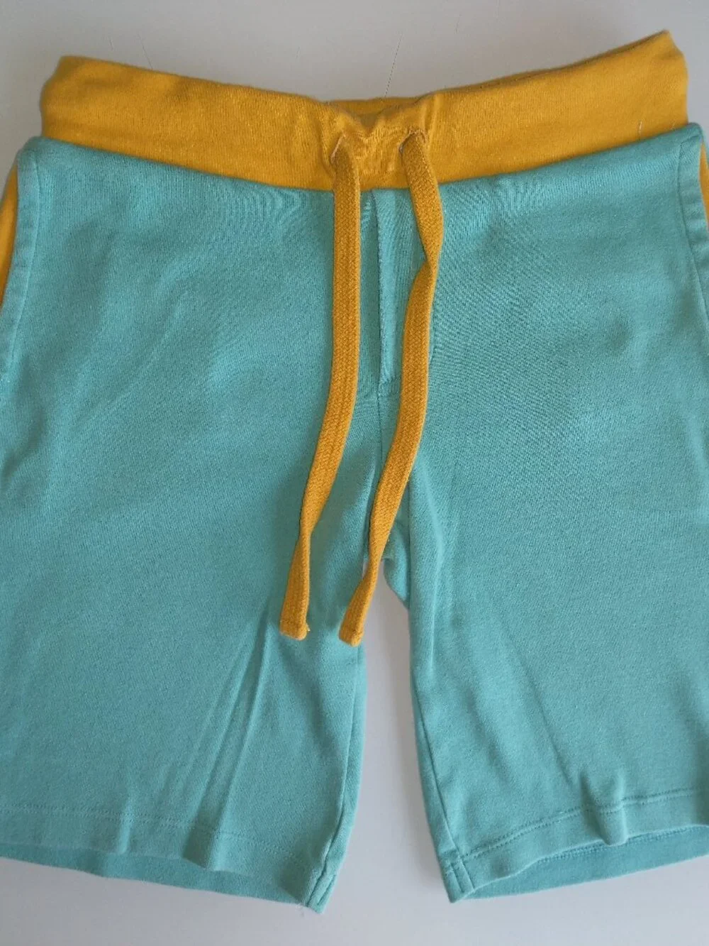 Little Green Radicals Organic Cotton Jogger Shorts Peacock Blue Size 7 - 8 Y